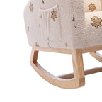 Fauteuil à bascule rembourré avec pochette latérale et dossier haut