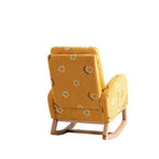 Fauteuil à bascule rembourré avec pochette latérale et dossier haut