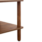 Table basse rectangulaire à 2 niveaux avec étagère de rangement ouverte