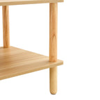 Table basse rectangulaire à 2 niveaux avec étagère de rangement ouverte
