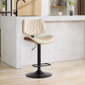 Tabourets de bar pivotants (lot de 2) avec assise rembourrée et hauteur réglable