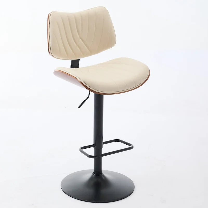Tabourets de bar pivotants (lot de 2) avec assise rembourrée et hauteur réglable