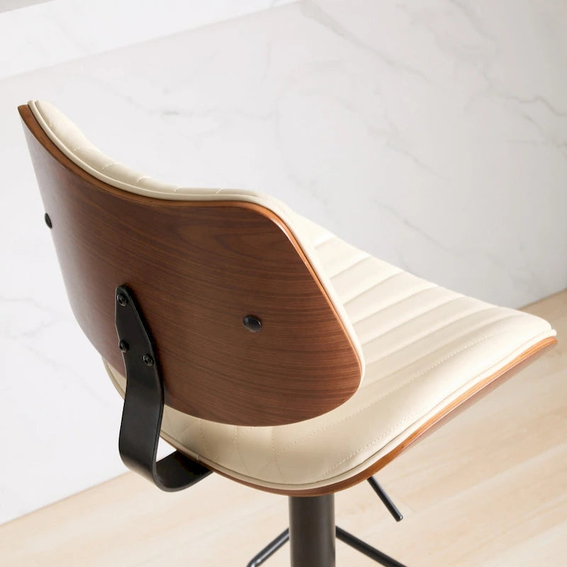 Tabourets de bar pivotants (lot de 2) avec assise rembourrée et hauteur réglable