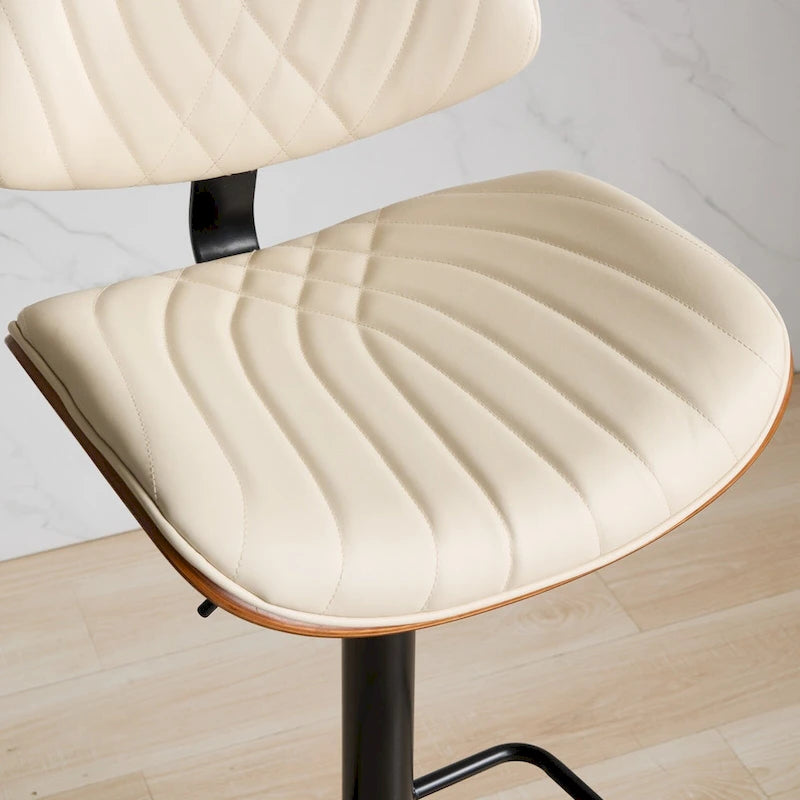 Tabourets de bar pivotants (lot de 2) avec assise rembourrée et hauteur réglable