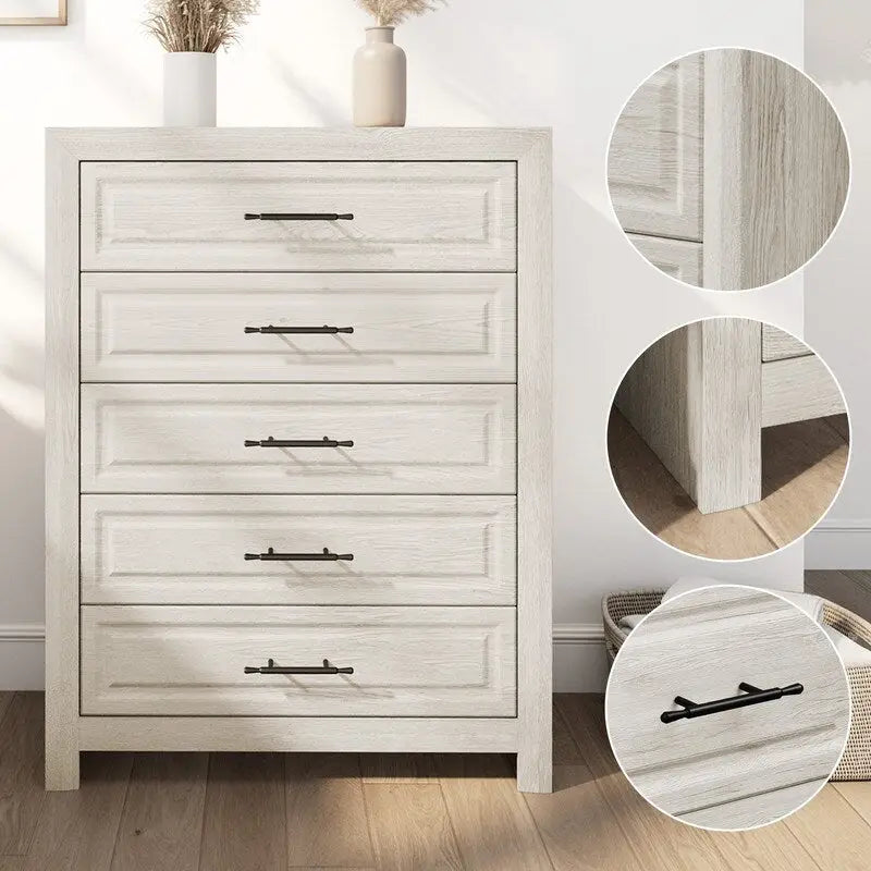 Commode à 5 tiroirs au fini boisé