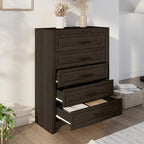 Commode à 5 tiroirs au fini boisé
