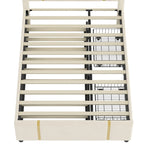 Lit plateforme Queen avec tiroirs de rangement, port USB et veilleuse