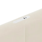 Lit plateforme Queen avec tiroirs de rangement, port USB et veilleuse