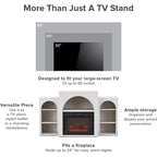 Meuble TV avec cheminée électrique et rangement
