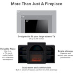 Meuble TV avec cheminée électrique et rangement