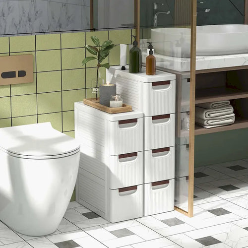 Meuble de rangement roulant étroit à 3 tiroirs avec roulettes