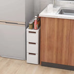 Meuble de rangement roulant étroit à 3 tiroirs avec roulettes
