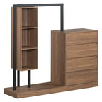 Armoire autonome avec 4 tiroirs, 3 étagères et une tringle de suspension