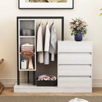Armoire autonome avec 4 tiroirs, 3 étagères et une tringle de suspension