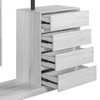 Armoire autonome avec 4 tiroirs, 3 étagères et une tringle de suspension