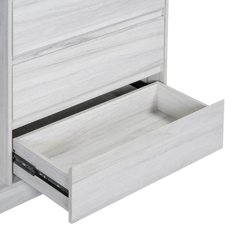 Armoire autonome avec 4 tiroirs, 3 étagères et une tringle de suspension