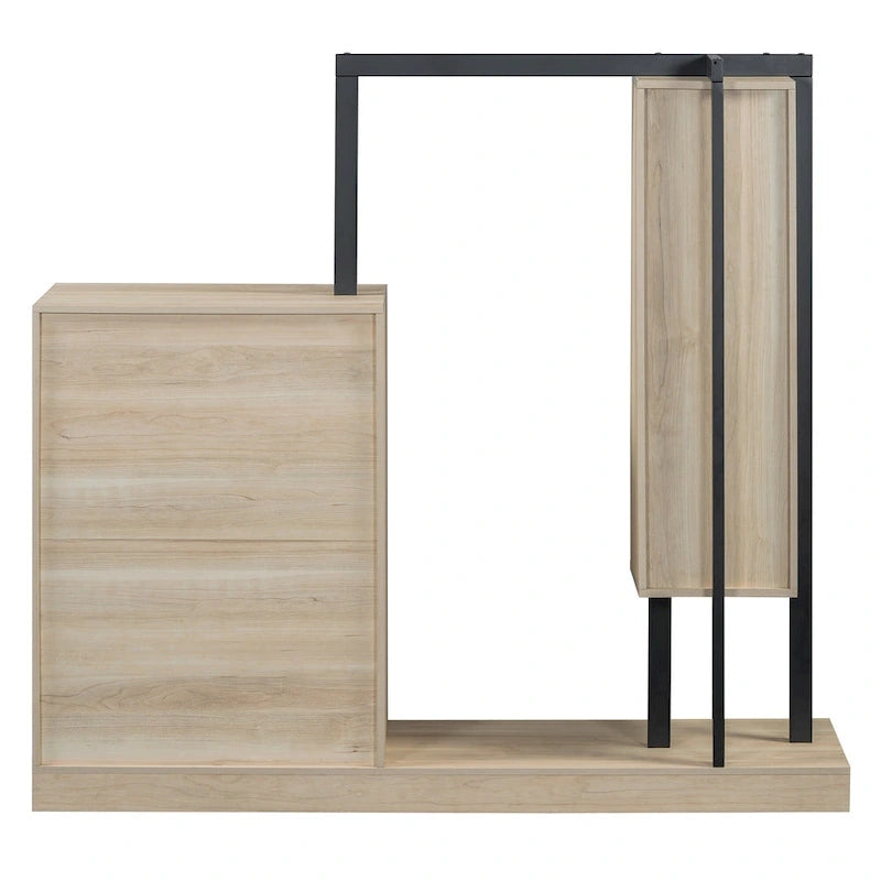 Armoire autonome avec 4 tiroirs, 3 étagères et une tringle de suspension