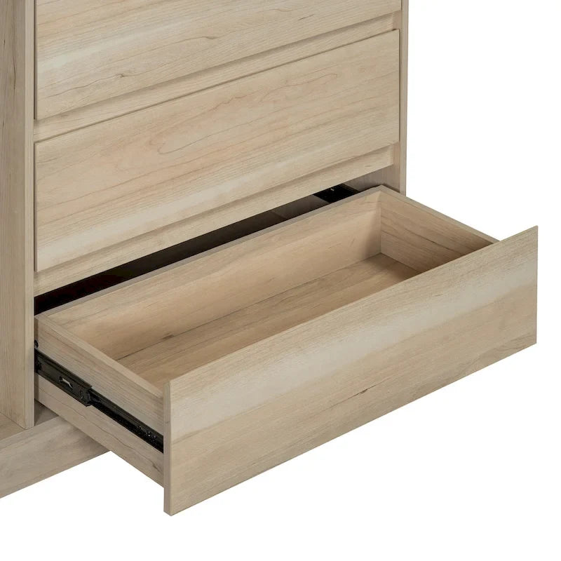 Armoire autonome avec 4 tiroirs, 3 étagères et une tringle de suspension