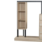 Armoire autonome avec 4 tiroirs, 3 étagères et une tringle de suspension