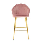 Lot de 2 tabourets de bar rembourrés, chaises hauteur comptoir avec pieds en métal et repose-pieds