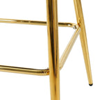Lot de 2 tabourets de bar rembourrés, chaises hauteur comptoir avec pieds en métal et repose-pieds