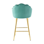 Lot de 2 tabourets de bar rembourrés, chaises hauteur comptoir avec pieds en métal et repose-pieds