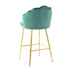 Lot de 2 tabourets de bar rembourrés, chaises hauteur comptoir avec pieds en métal et repose-pieds