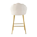 Lot de 2 tabourets de bar rembourrés, chaises hauteur comptoir avec pieds en métal et repose-pieds