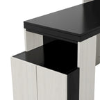 Lit escamotable grand format avec étagères de rangement, armoire et bureau intégré