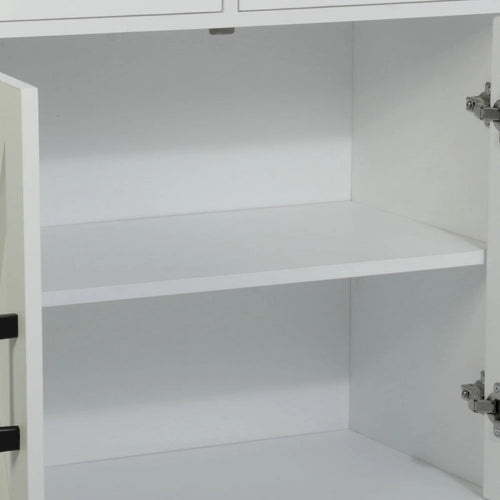 Buffet 3 tiroirs avec portes à détails en X, 146,8 cm de large