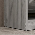 6-12 Pair Shoe Storage Cabinet Two Drawer Space Saving Grey/Oak