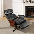 Fauteuil inclinable en similicuir avec repose-pieds