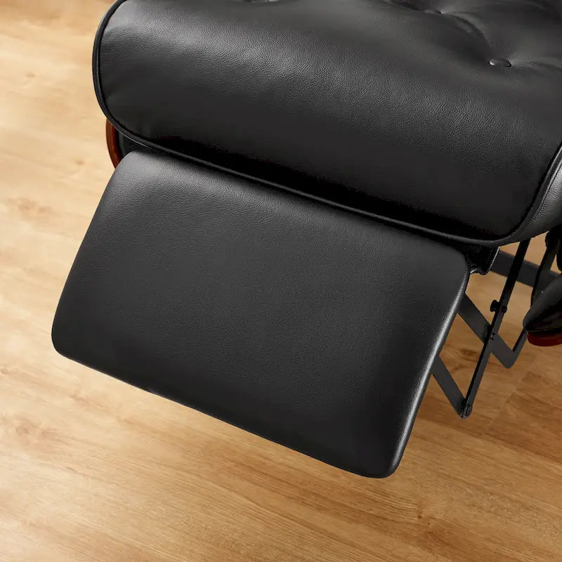 Fauteuil inclinable en similicuir avec repose-pieds