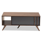 Table basse moderne à 1 tiroir avec étagères