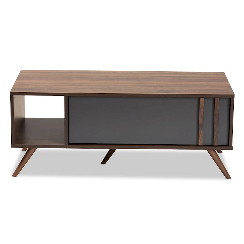 Table basse moderne à 1 tiroir avec étagères