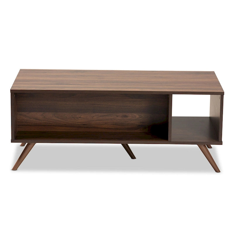 Table basse moderne à 1 tiroir avec étagères