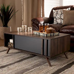Table basse moderne à 1 tiroir avec étagères
