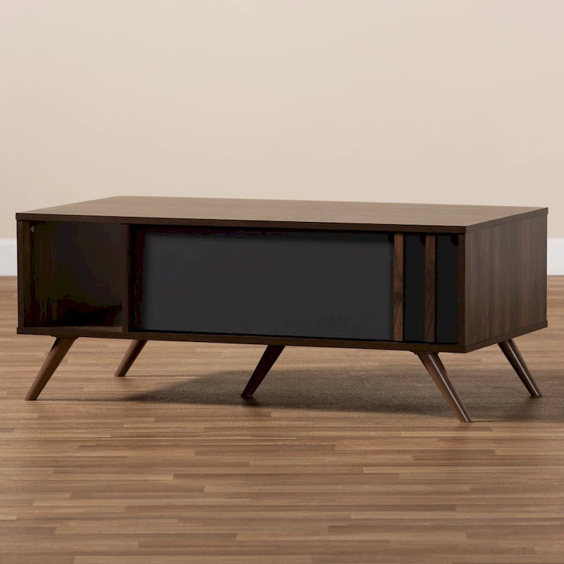 Table basse moderne à 1 tiroir avec étagères