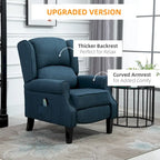 Fauteuil inclinable massant et chauffant à dossier haut avec télécommande