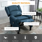 Fauteuil inclinable massant et chauffant à dossier haut avec télécommande