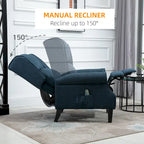 Fauteuil inclinable massant et chauffant à dossier haut avec télécommande