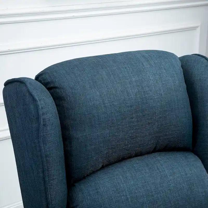 Fauteuil inclinable massant et chauffant à dossier haut avec télécommande