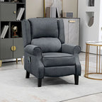 Fauteuil inclinable massant et chauffant à dossier haut avec télécommande