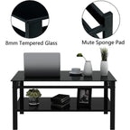 Table basse en verre relevable avec rangement