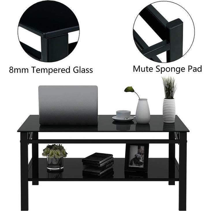 Table basse en verre relevable avec rangement