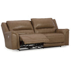Canapé inclinable électrique - Caramel, 92 L x 40 P x 42 H