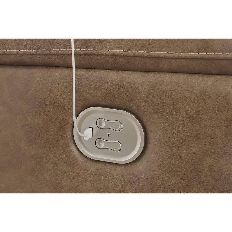 Canapé inclinable électrique - Caramel, 92 L x 40 P x 42 H