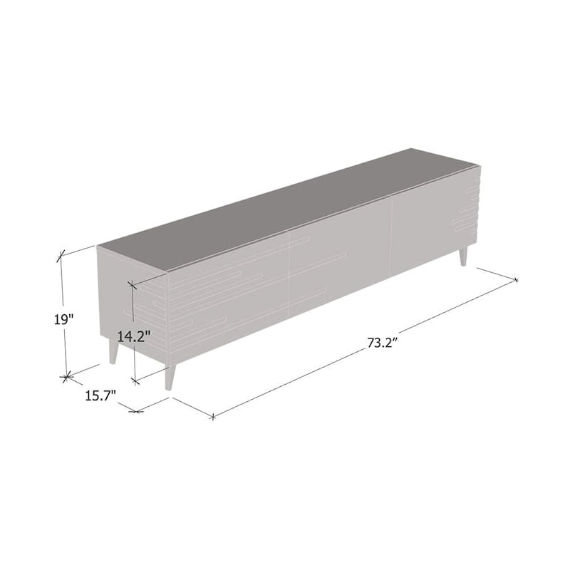 Meuble TV 73 po avec rangement – Meuble de divertissement moderne