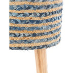 Tabouret rond bohème en jute et bois