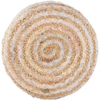 Tabouret rond bohème en jute et bois
